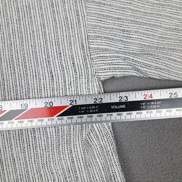 Eileen Fisher Cardigan Womens Large White‎ Black Linen Cotton Open Front Relaxed - Picture 8 of 13